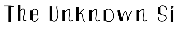 The Unknown Side font preview